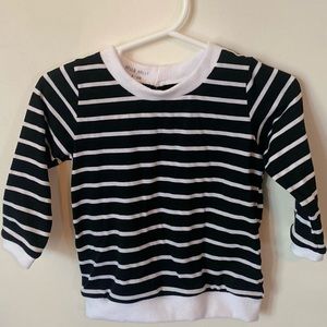 Hello Dolly Fall Black and White Striped Top